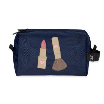 Herzlippe Lippenstift & Pinsel Charm - Recycelte Kulturtasche - Navy - Vorne