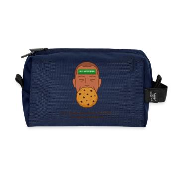 Datenschutz Cookie, Richtlinien Ironie - Recycelte Kulturtasche - Navy - Vorne