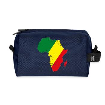 Kongo_Flagge_Afrika_used - Trousse de toilette en tissu recyclé - marine - Devant