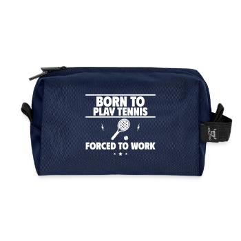 Né pour le tennis, forcé de travailler - Trousse de toilette en tissu recyclé - marine - Devant