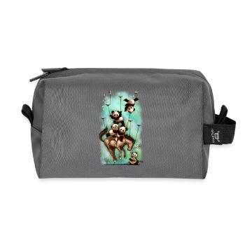 acrobatrodeo_MARKET - Recycled Toiletry Zip Bag - anthracite - Front