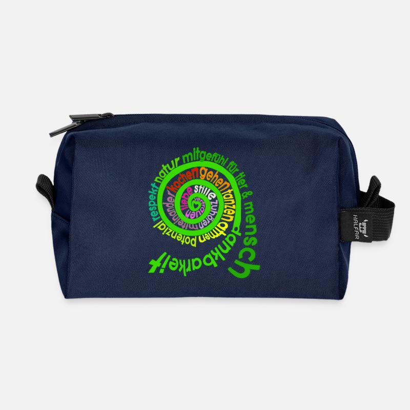 spiral - Recycelte Kulturtasche - Navy