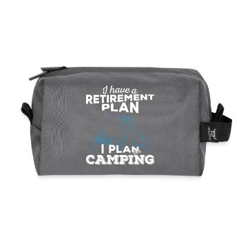Retirement plan camping (light) - Recycelte Kulturtasche - Anthrazit - Vorne