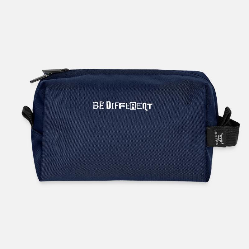 Be different other anders verschieden - Recycelte Kulturtasche - Navy