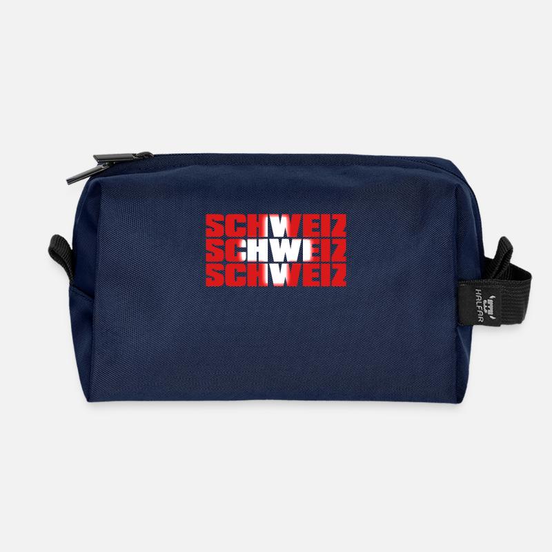 SCHWEIZ in LÄNDERFARBEN - Recycelte Kulturtasche - Navy