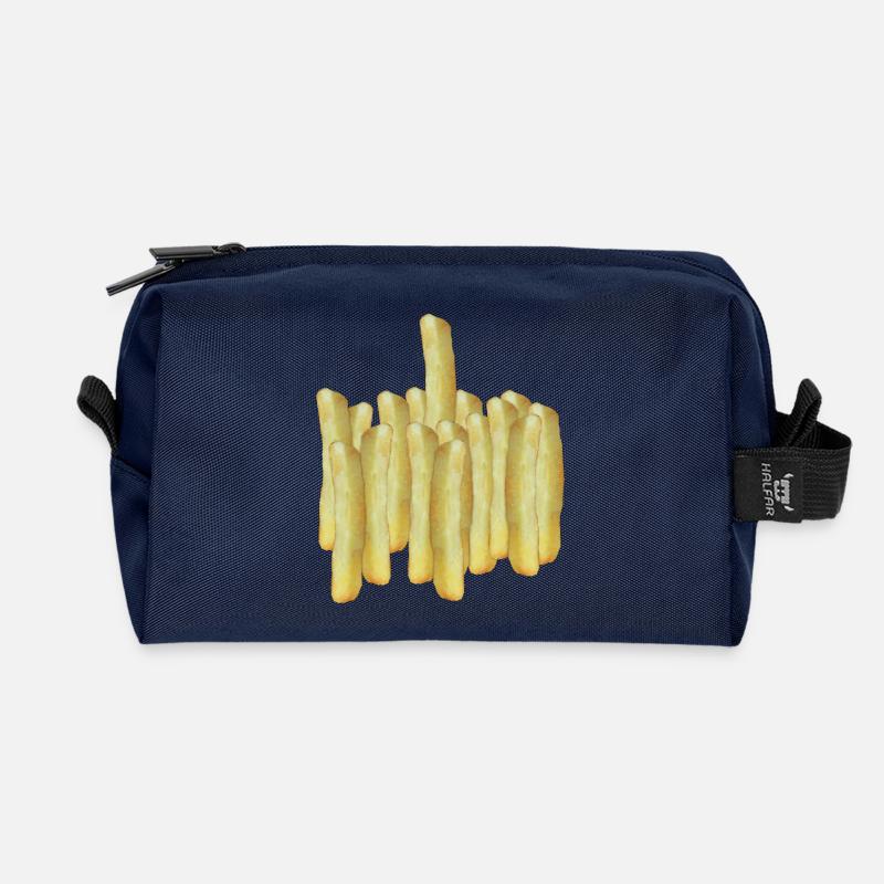 Pommes One - Recycelte Kulturtasche - Navy