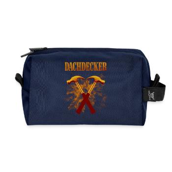 Dachdecker Hämmer Kreuz - Recycelte Kulturtasche - Navy - Vorne