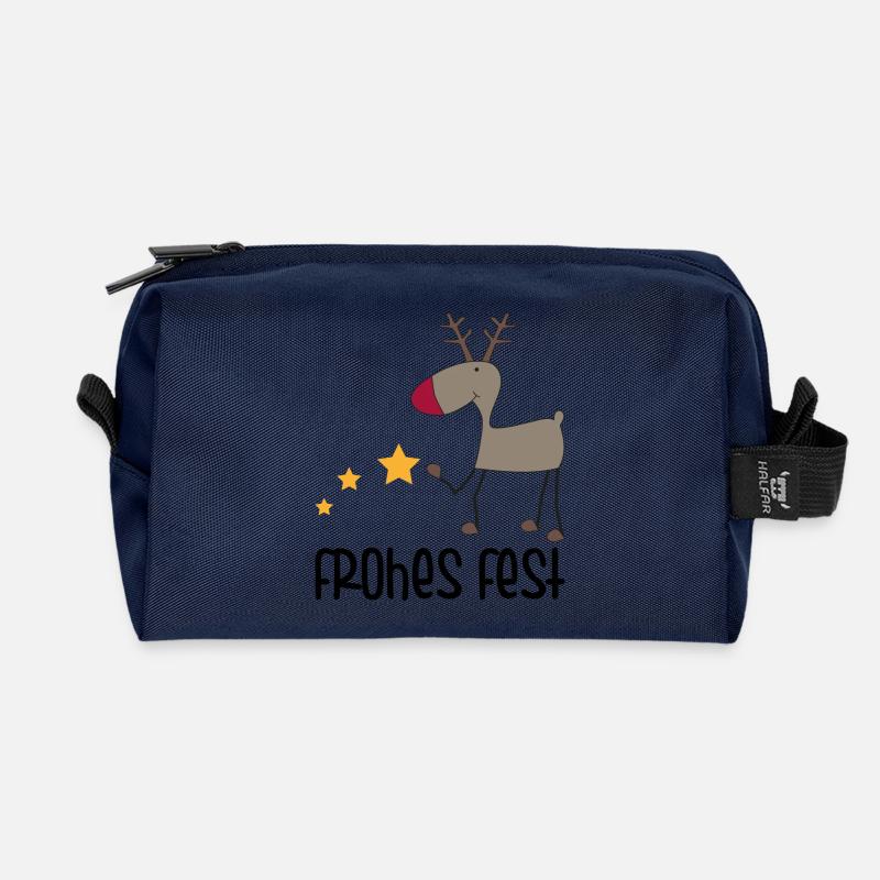 Weihnachten - Recycelte Kulturtasche - Navy