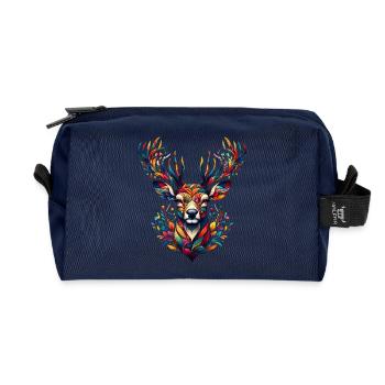 Deer - Recycled Toiletry Zip Bag - navy - Front