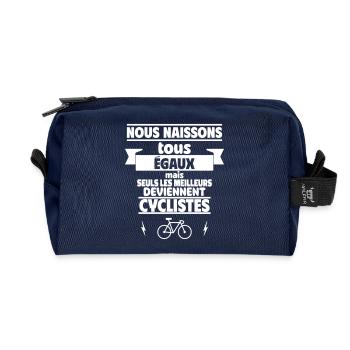 les meilleurs deviennent cyclistes - Trousse de toilette en tissu recyclé - marine - Devant