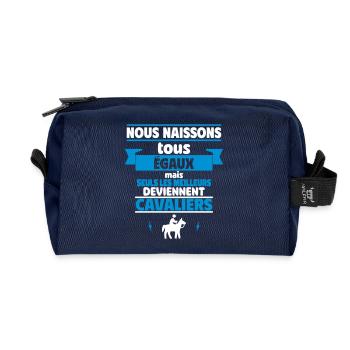 les meilleurs cavaliers, équitation - Trousse de toilette en tissu recyclé - marine - Devant