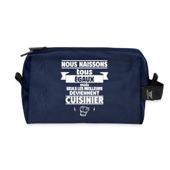 les meilleurs deviennent cuisinier - Trousse de toilette en tissu recyclé - marine - Devant