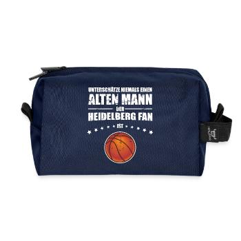 Alter Mann - Heidelberg Basketball Fan - Recycelte Kulturtasche - Navy - Vorne