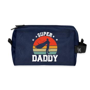 Super Daddy - Recycelte Kulturtasche - Navy - Vorne