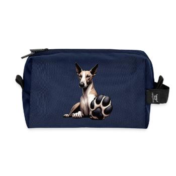 Podenco Podencos Podencoliebhaber Podencobesitzer - Recycelte Kulturtasche - Navy - Vorne