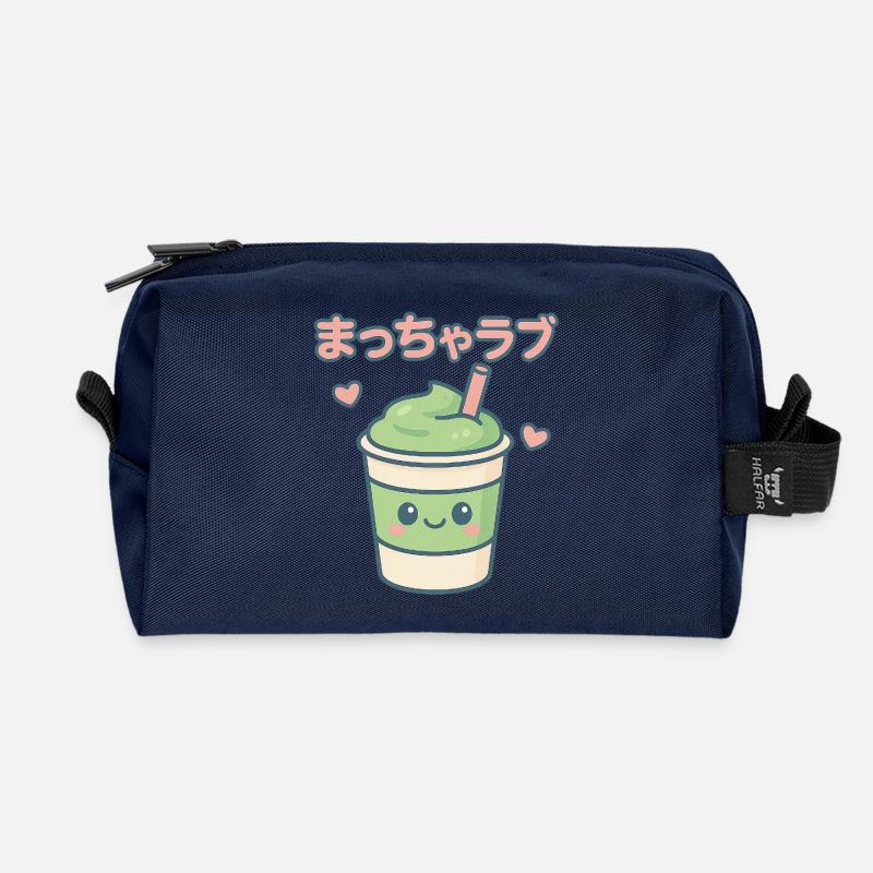 Matcha Liebe Kawaii Trinkbecher - Recycelte Kulturtasche - Navy