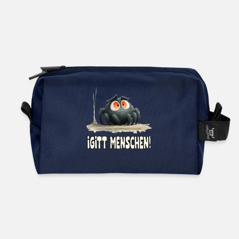 Lustige Igitt ! Menschen Spinne - Recycelte Kulturtasche - Navy