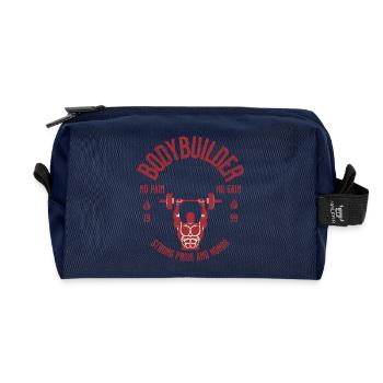 Bodybuilder Lifestyle – Strength & Muscle Power - Recycled Toiletry Zip Bag - navy - Front