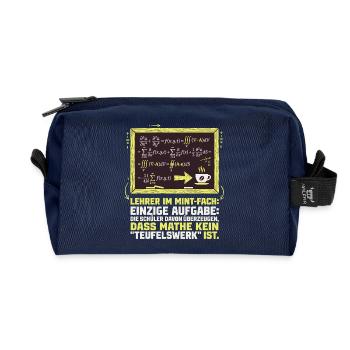 MINT Lehrer-Mathe-Kaffee-lustig - Recycelte Kulturtasche - Navy - Vorne