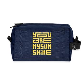 Tu es mon rayon de soleil - Trousse de toilette en tissu recyclé - marine - Devant