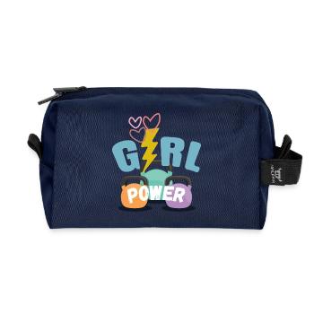 Le pouvoir des filles - Trousse de toilette en tissu recyclé - marine - Devant