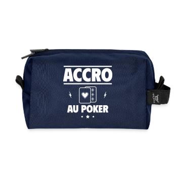 Accro au poker - Trousse de toilette en tissu recyclé - marine - Devant