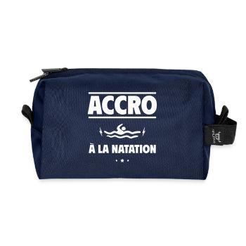 accro à la natation - Trousse de toilette en tissu recyclé - marine - Devant