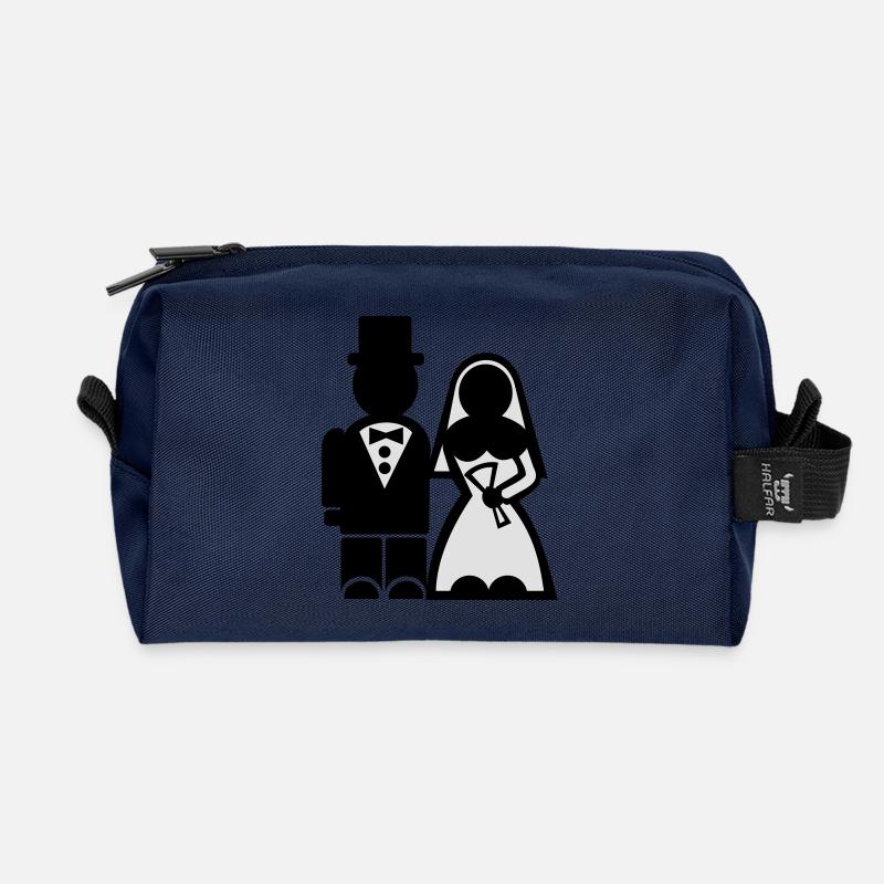 Junggesellenabschied - Hochzeit - Recycelte Kulturtasche - Navy