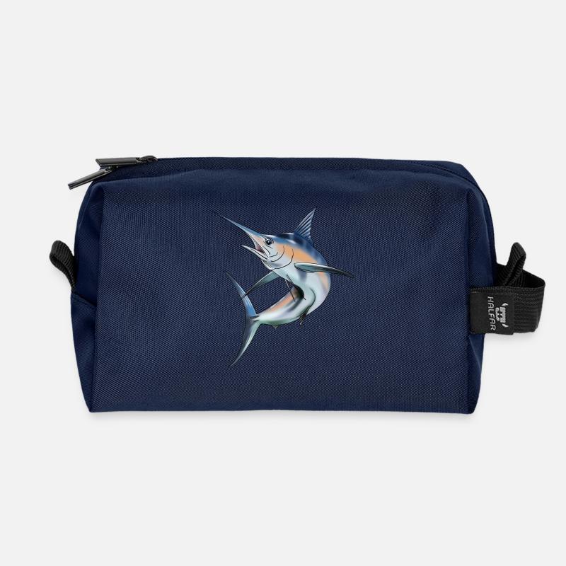 Speerfisch - Recycelte Kulturtasche - Navy