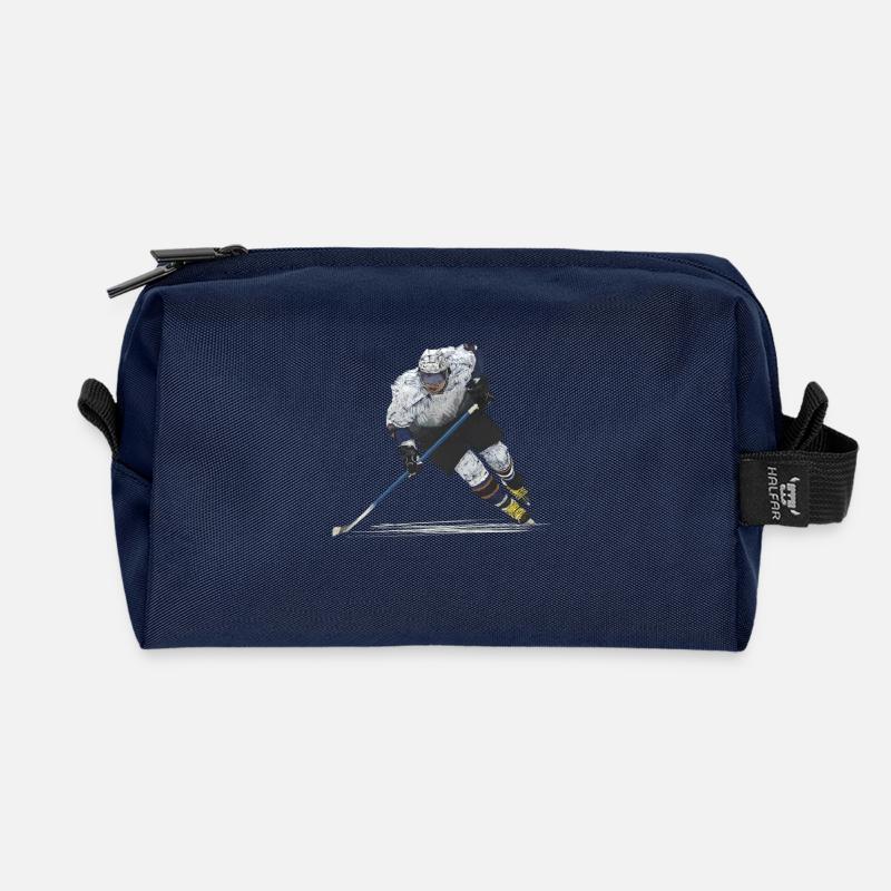 Eishockey - Recycelte Kulturtasche - Navy