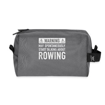 Original Rowing Gift: Order Here - Recycled Toiletry Zip Bag - anthracite - Front