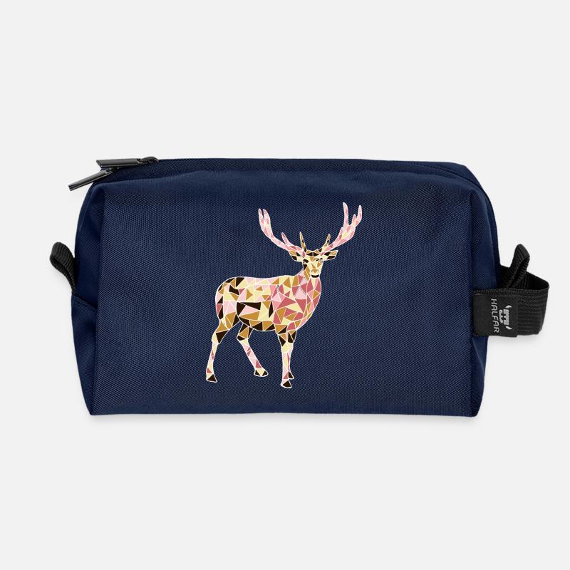 Hirsch - Recycelte Kulturtasche - Navy