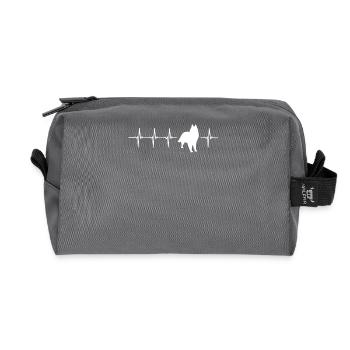 Funny Groenendaeler Gift Idea - Recycled Toiletry Zip Bag - anthracite - Front