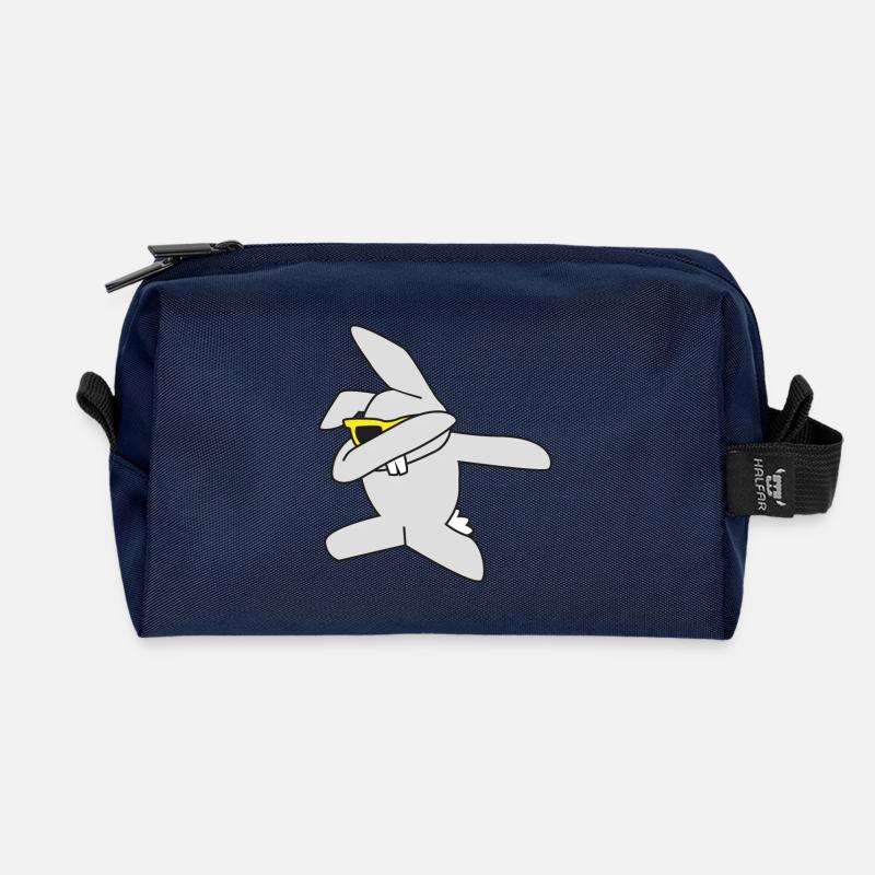 Dabbing Osterhase - Recycelte Kulturtasche - Navy