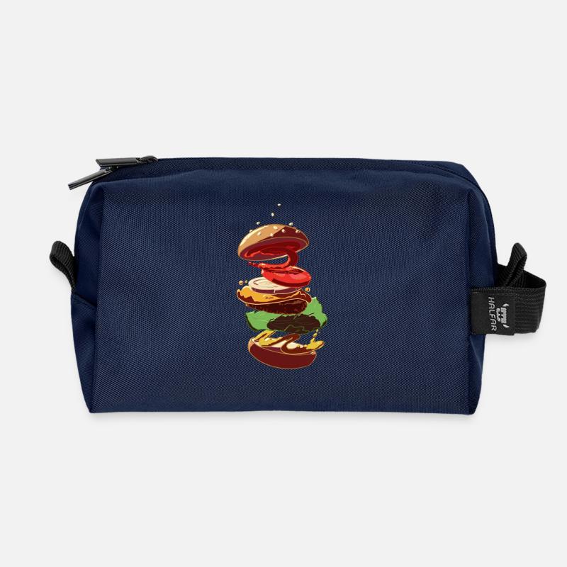 Cheeseburger - Recycelte Kulturtasche - Navy