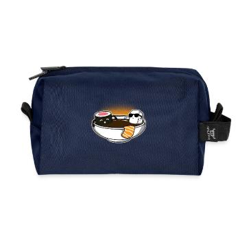 Badewanne Sushi Geschenk - Recycelte Kulturtasche - Navy - Vorne