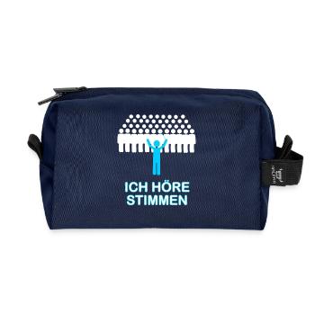Ich höre Stimmen Chor Dirigent - Recycelte Kulturtasche - Navy - Vorne