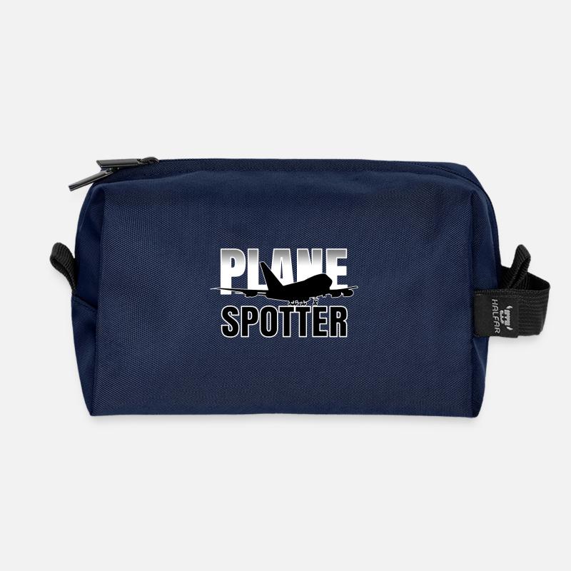 Plane Spotter als Geschenk - Recycelte Kulturtasche - Navy
