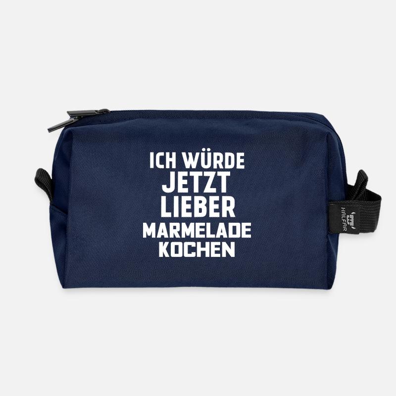 MARMELADE KOCHEN - Recycelte Kulturtasche - Navy
