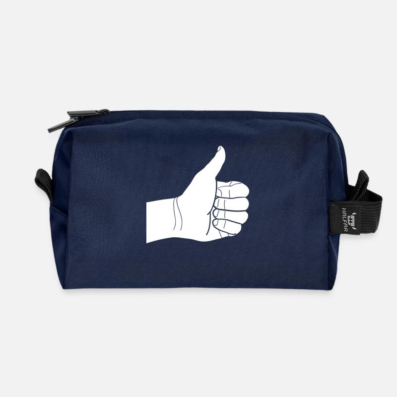 daumen hoch - Recycelte Kulturtasche - Navy