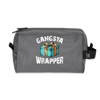 Gangsta Wrapper - Weihnachten - Einpacker - Recycelte Kulturtasche - Anthrazit - Vorne