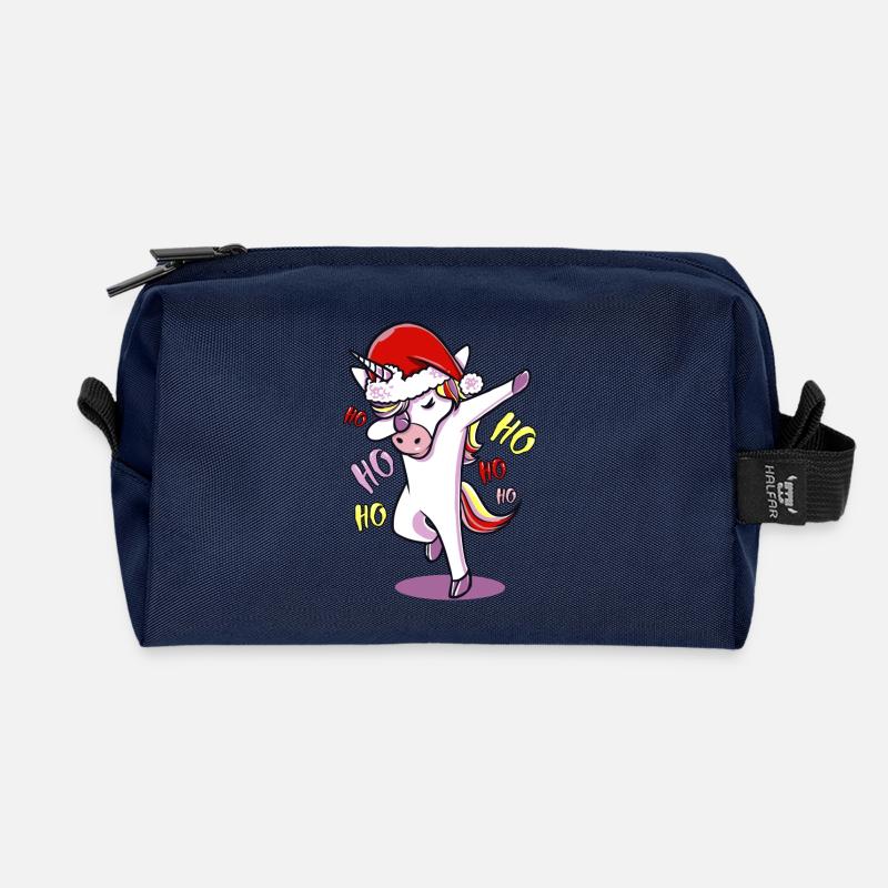 Einhorn Weihnachten süß lustig Geschenk Geburtstag - Recycelte Kulturtasche - Navy