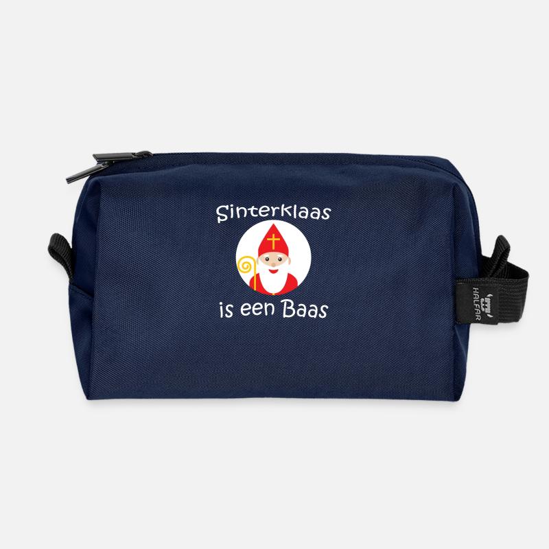 Sinterklaas ist ein Baas niederländische Niederlande Kinder - Recycelte Kulturtasche - Navy
