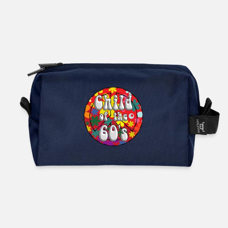 sweet 60`s - Recycelte Kulturtasche - Navy
