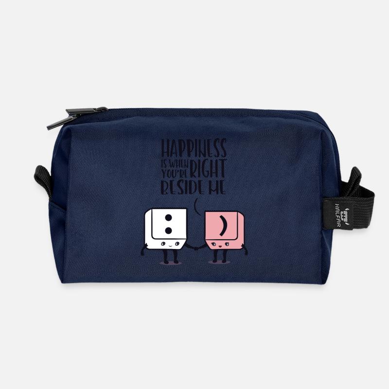 Valentinstag Happy Valentine Geschenk Liebe - Recycelte Kulturtasche - Navy