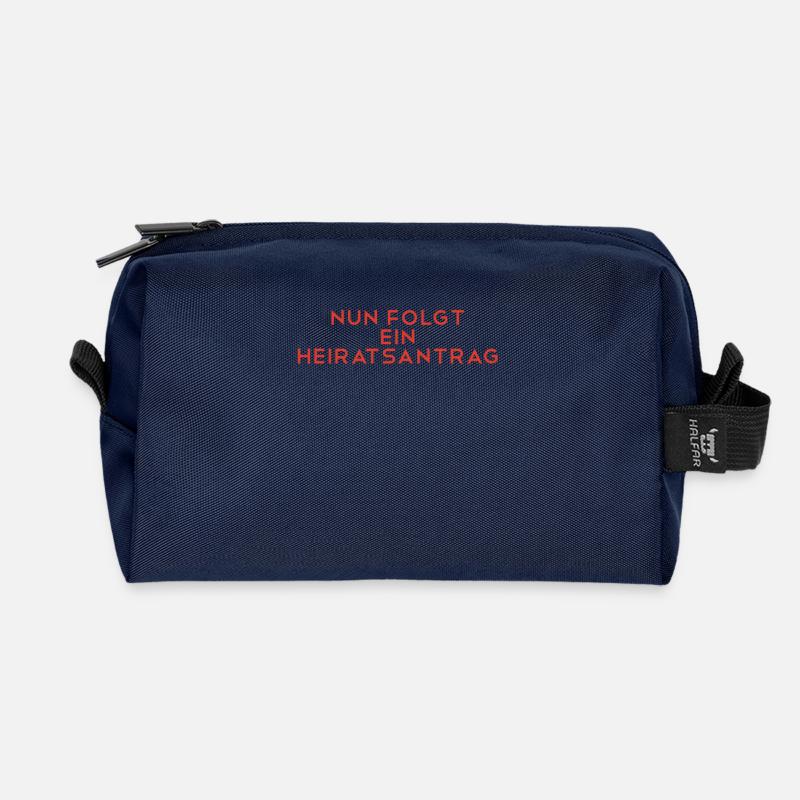 Kreativer Heiratsantrag - Recycelte Kulturtasche - Navy