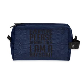 Pfadfinder, Scout, Wölfling, Rover, Geschenk - Recycelte Kulturtasche - Navy - Vorne