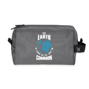 Earth Nature Our World - Recycled Toiletry Zip Bag - anthracite - Front