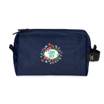 Carpe Diem - Trousse de toilette en tissu recyclé - marine - Devant