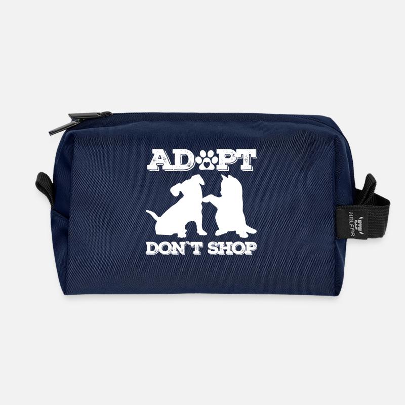 Adopt don't Shop - Recycelte Kulturtasche - Navy